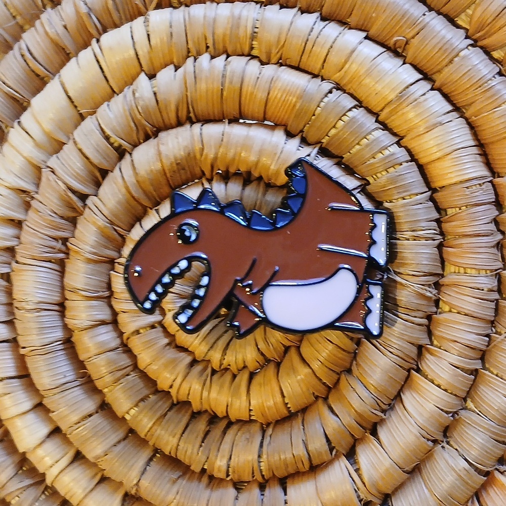 NEW Hungry T-Rex Enamel Pin